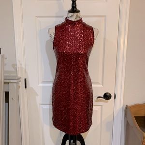 Kensie, red-sequin dress